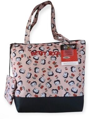 Betty Boop Cherry Tote with Pouch NWT